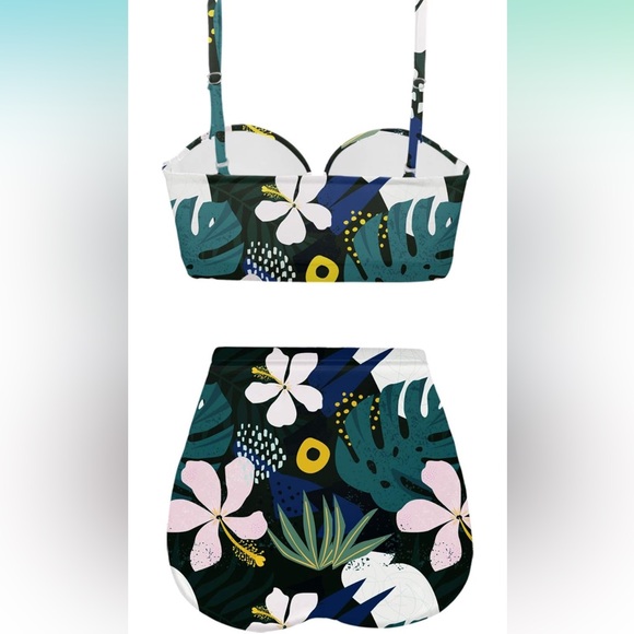 NWT Angrella Vintage Style Floral Bikini Set-XL - Picture 2 of 10